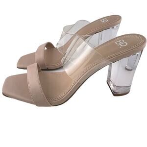 NWOB BP Clear Block Heel and Strap Sandal Size 6.5M